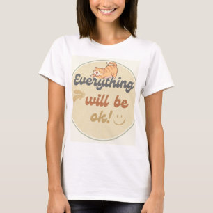 Cat and nice art design t-shirt