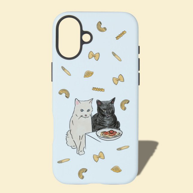 Cat and Pasta Birthday Card  Case-Mate iPhone Case (Creator Uploaded)