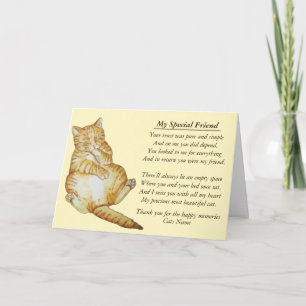 cat and pet sympathy original poem card