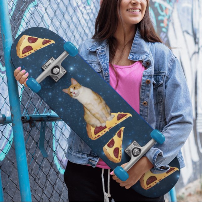 CAT AND PIZZA IN SPACE SKATEBOARDS SKATEBOARD (Creator Uploaded)