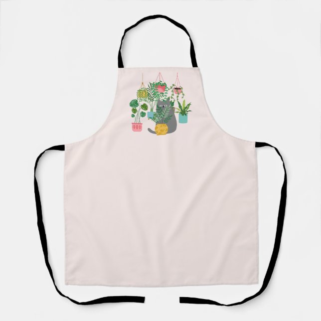 Cat and Plants Apron (Front)