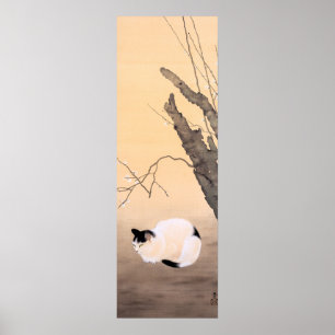 Cat and Plum Blossoms - Hishida Shunso Poster