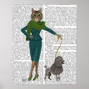 Cat and Poodle Poster