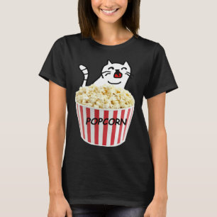 Cat and Popcorn T-Shirt