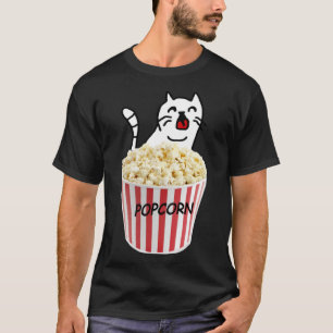 Cat and Popcorn T-Shirt