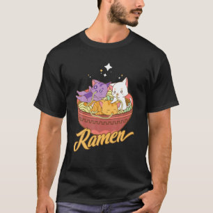 Cat And Ramen  Japanese Cat Kawaii Tokyo Anime T-Shirt