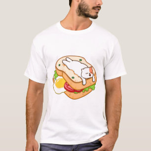 Cat and Sandwich Bread T-Shirt