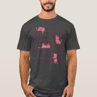 Cat and Sheet music Play Musician  T-Shirt