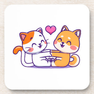 Cat And Shiba Inu Coaster