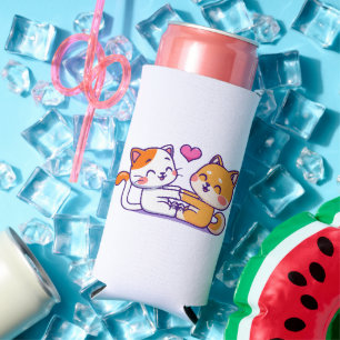 Cat And Shiba Inu Seltzer Can Cooler