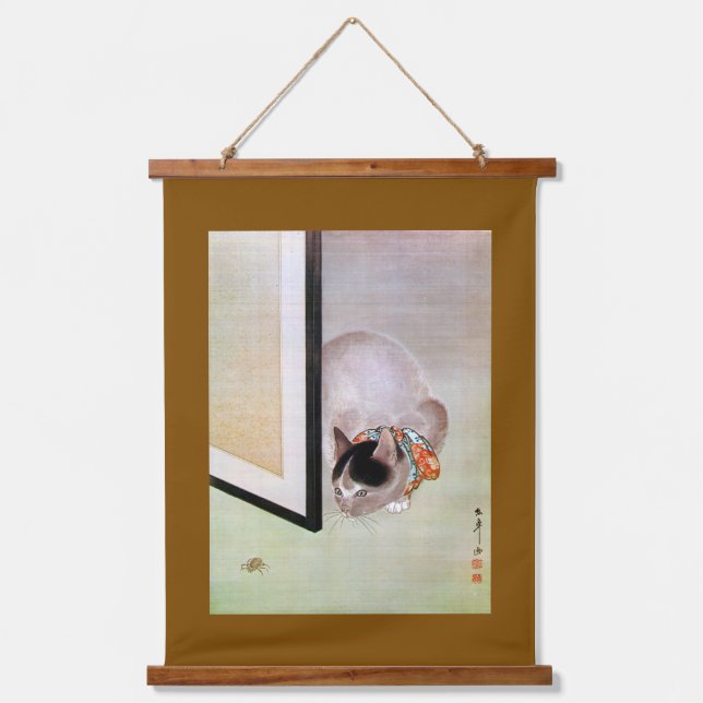 Cat and Spider, Toko Hanging Tapestry (Front)