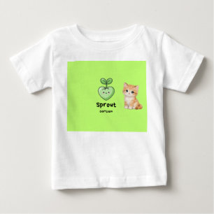 cat and sprout cartoon design t-shirt