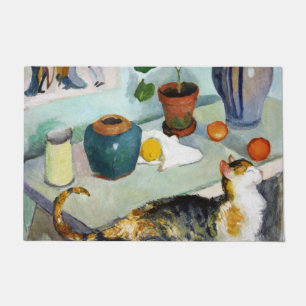 Cat and Still Life, August Macke Doormat