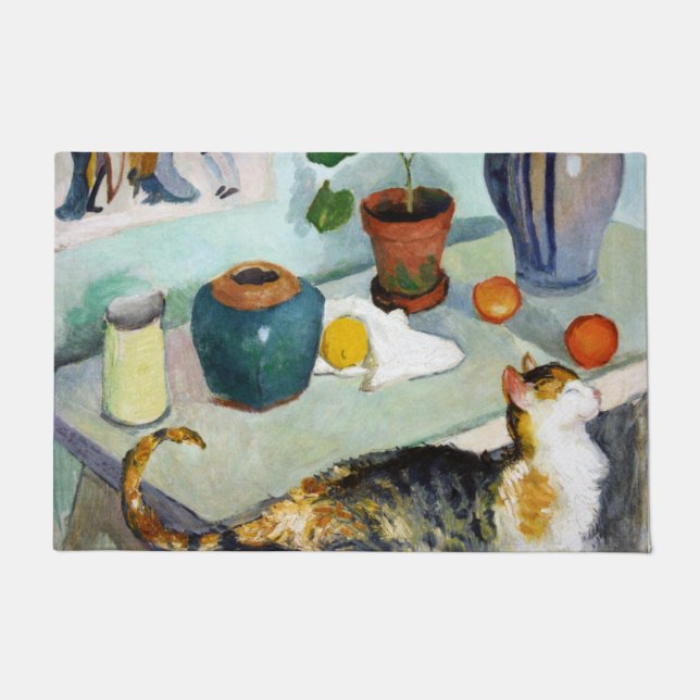 Cat and Still Life, August Macke Doormat (Front)
