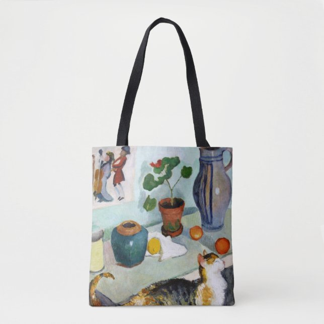 Cat and Still Life, August Macke Tote Bag (Front)
