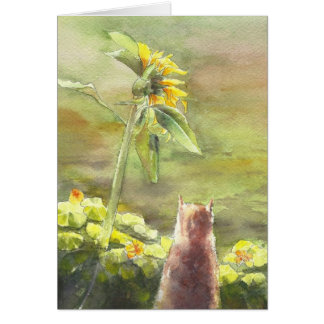 Cat and Sunflower