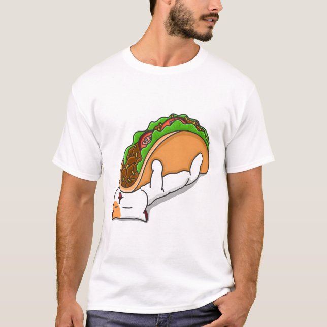 Cat and Taco  T-Shirt (Front)
