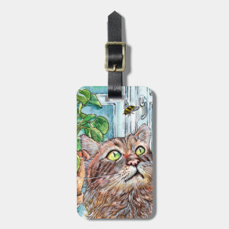 Cat and the Bee Luggage Tag