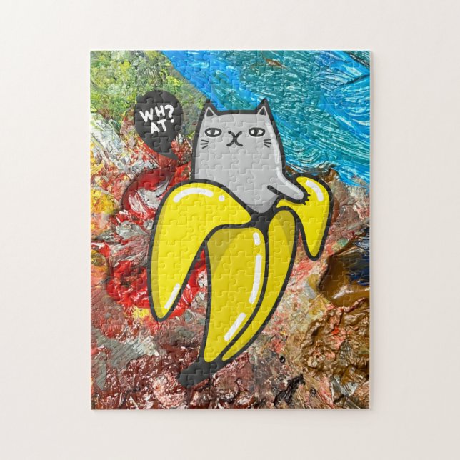 Cat and the colours jigsaw puzzle (Vertical)