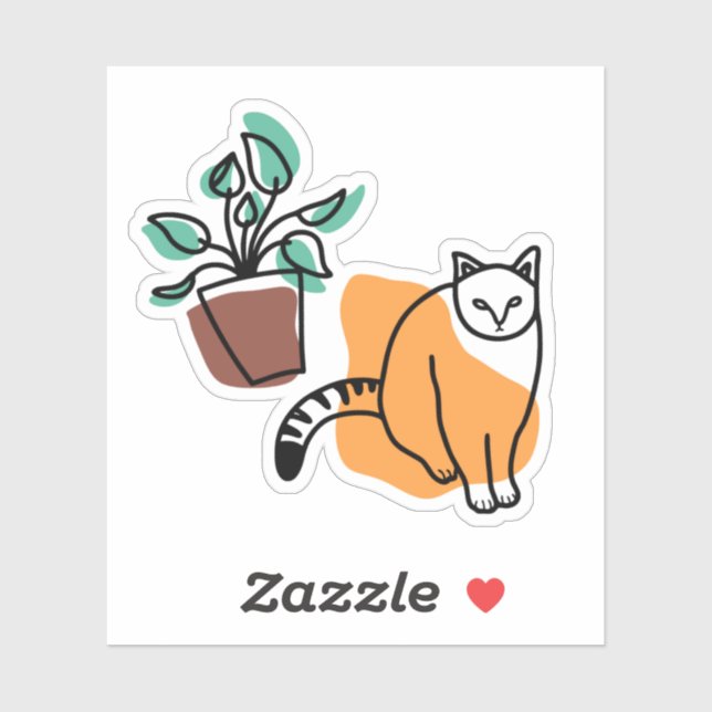 Cat and the plant (Sheet)