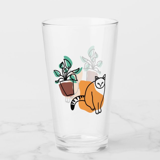 Cat and the plant glass (Front)