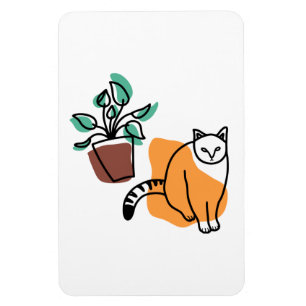 Cat and the plant magnet