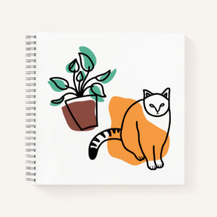 Cat and the plant notebook