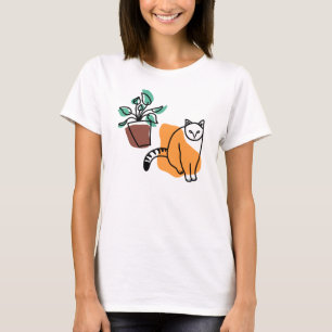 Cat and the plant T-Shirt