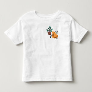 Cat and the plant toddler T-Shirt