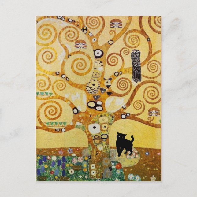 Cat and Tree of Life Postcard (Front)