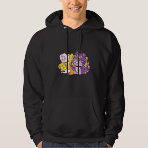 Cat And Worried Bird Cool Retro Fun Weird Bizarre Hoodie