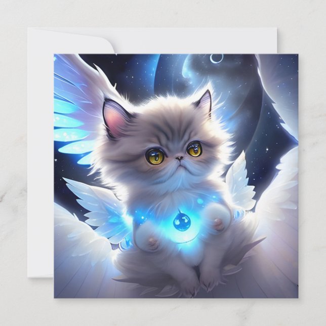 Cat Angel Fantasy Card (Front)