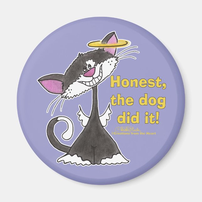 Cat Angel Magnet (Front)