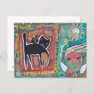 Cat Angel Postcard