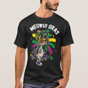 Cat Animal Cute Mardi Gras Carnival Jester T-Shirt