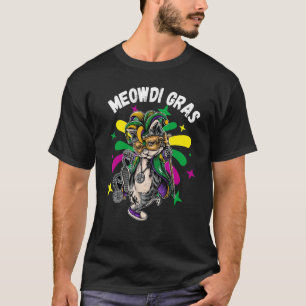 Cat Animal Cute Mardi Gras Carnival Jester T-Shirt