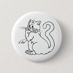 Cat Animal Kitten Tomcat Pet Domestic Cat Fur 6 Cm Round Badge