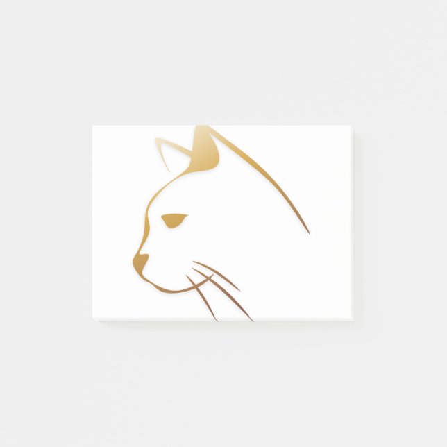 Cat Animal Logo Cat Head Animals Feline Sad Post-it Notes (Front)