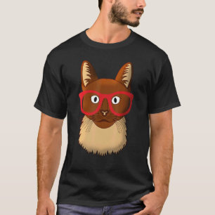Cat Animal Pet Kitten Print Cute Kitty Glasses T-Shirt