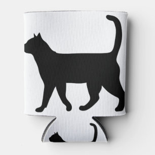 Cat Animal The Silhouette Apart From Domestic Cat. Can Cooler