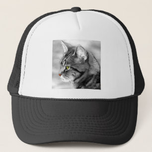 Cat Animals Pet Portrait Fur Sweetie Whiskers Trucker Hat