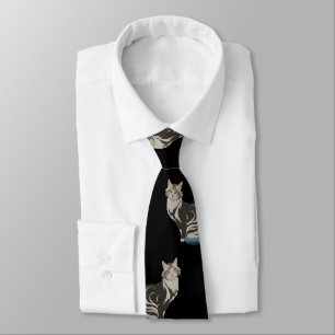 Cat Anime Style Cute Tie
