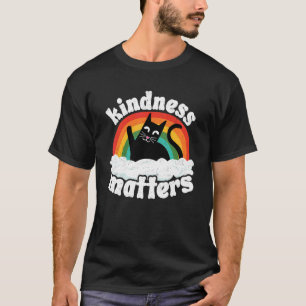 Cat Anti Bullying Rainbow Kindness Matters Sped Te T-Shirt