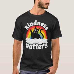 Cat Anti Bullying Rainbow Kindness Matters Sped Te T-Shirt