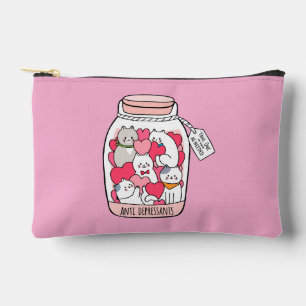 Cat Antidepressant Funny Cat Lover Gift Accessory Pouch