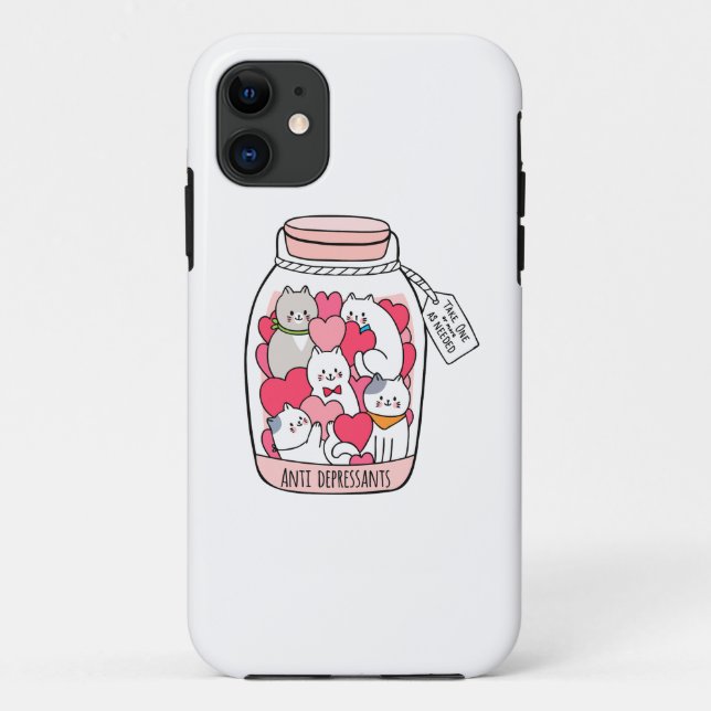 Cat Antidepressant Funny Cat Lover Gift Case-Mate iPhone Case (Back)