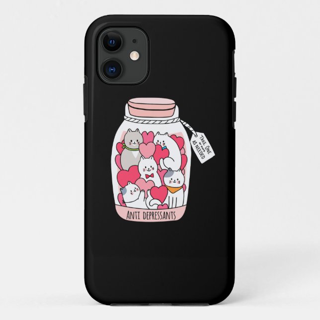 Cat Antidepressant Funny Cat Lover Gift Case-Mate iPhone Case (Back)
