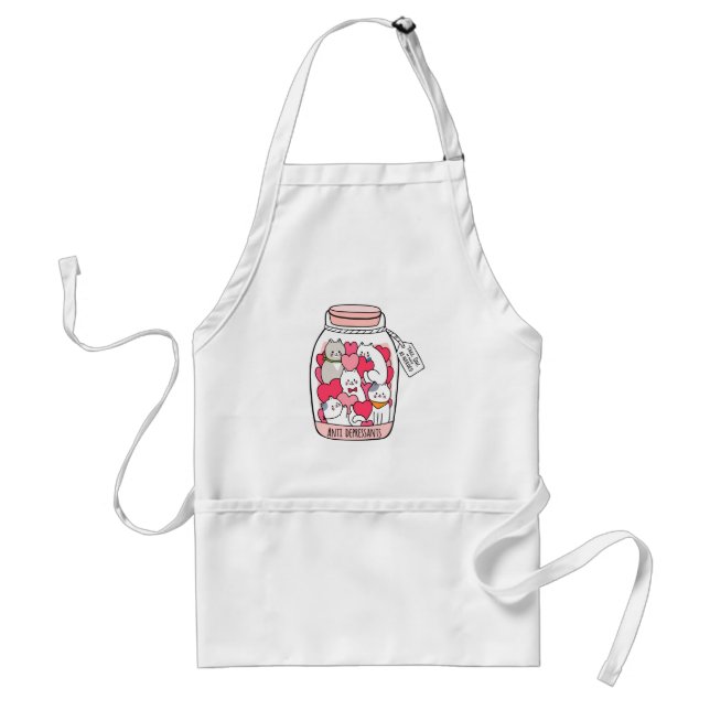 Cat Antidepressant Funny Cat Lover Gift Standard Apron (Front)