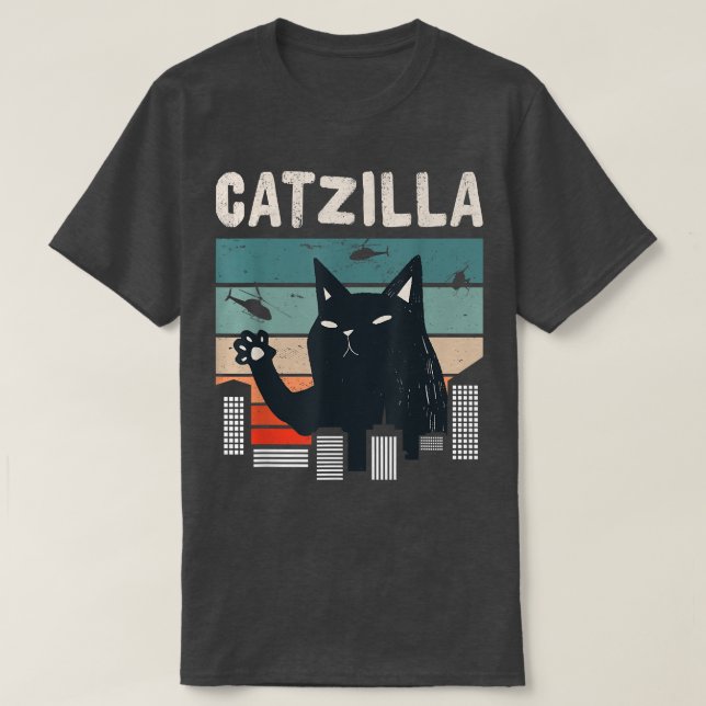 Cat Apparel Catzilla  T-Shirt (Design Front)