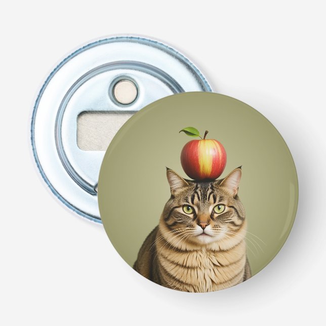 Cat Apple Bottle Opener (Front)